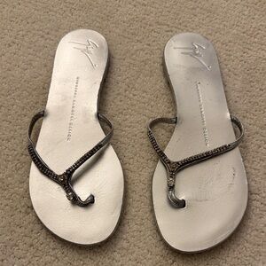 Giuseppe Zanotti Metallic Silver Sandals